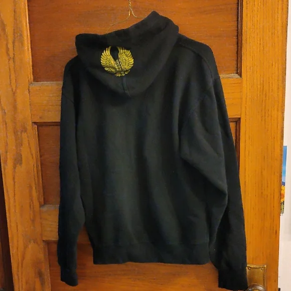Black and Gold Owl Graphic Hoodie - Picture 4 of 5